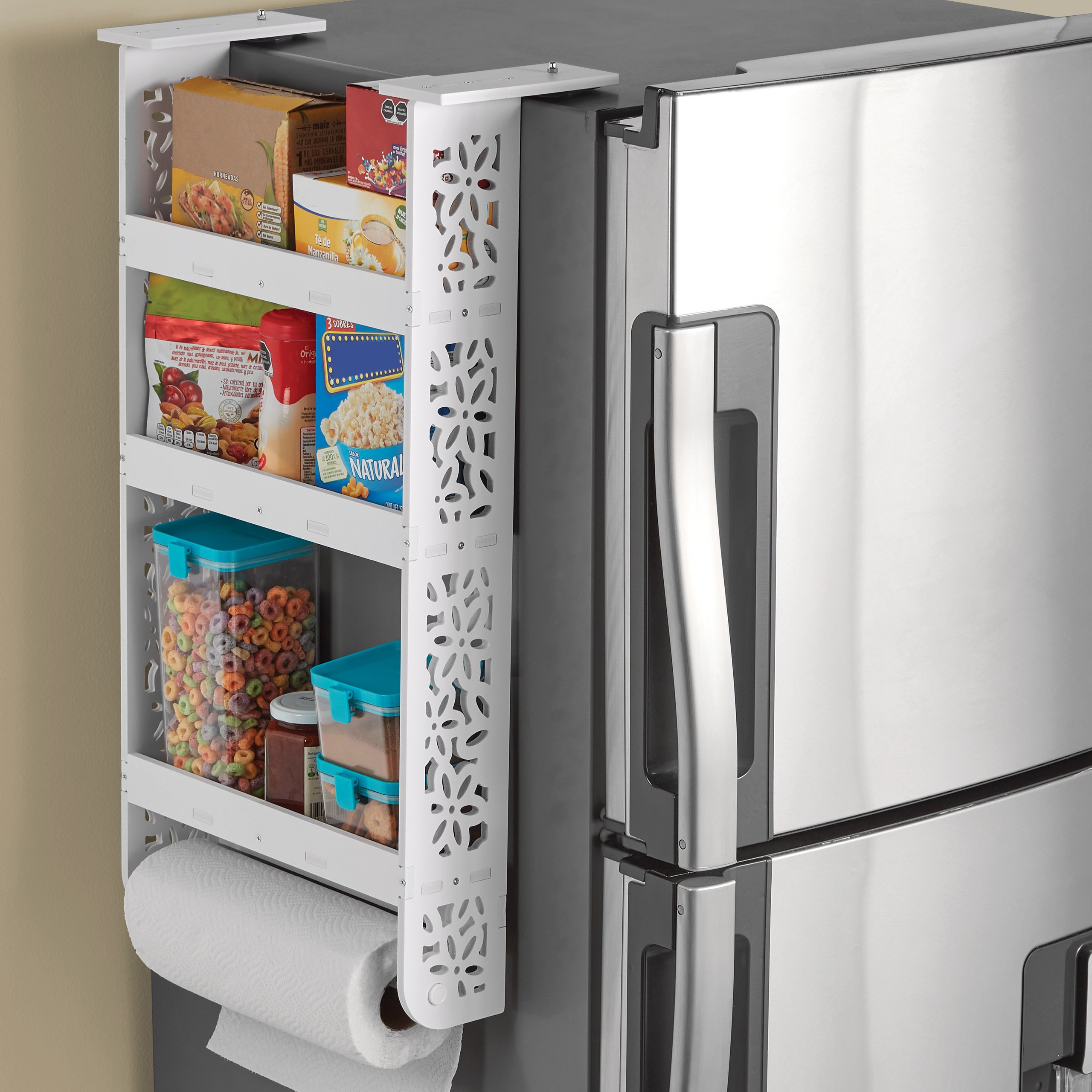 Organizador de Refrigerador con Cajón Ahorra Espacio Modelo Ajustable con  División Extraíble