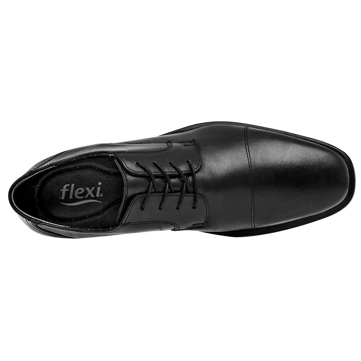 Zapato derby discount flexi piel negro